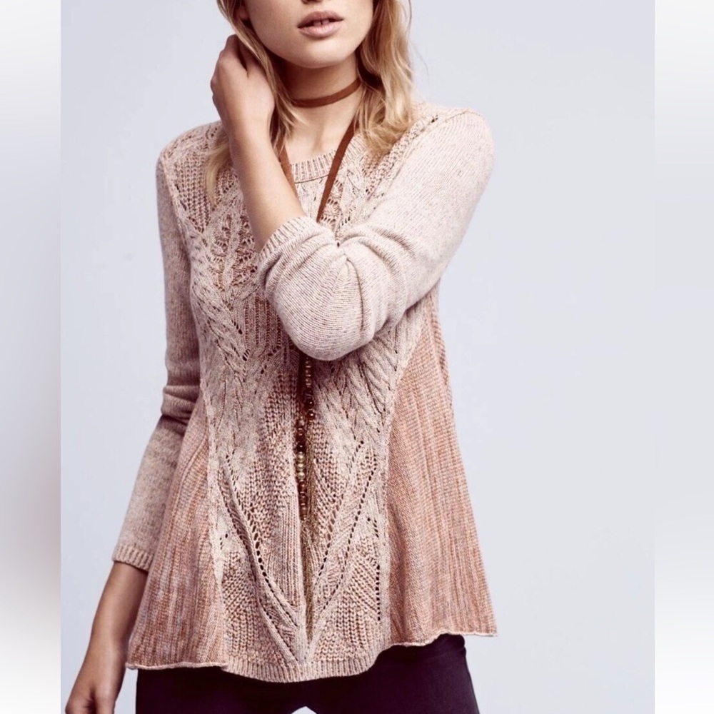 MOTH Anthropologie Anita Swing Sweater Zipper Back  Size Medium